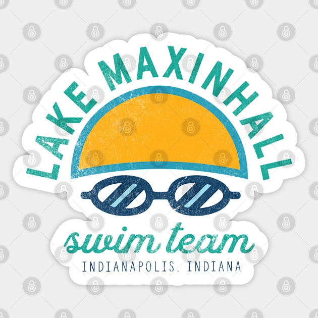 Lake Maxinhall Swim Team Goggled Sticker by Camp Happy Hour